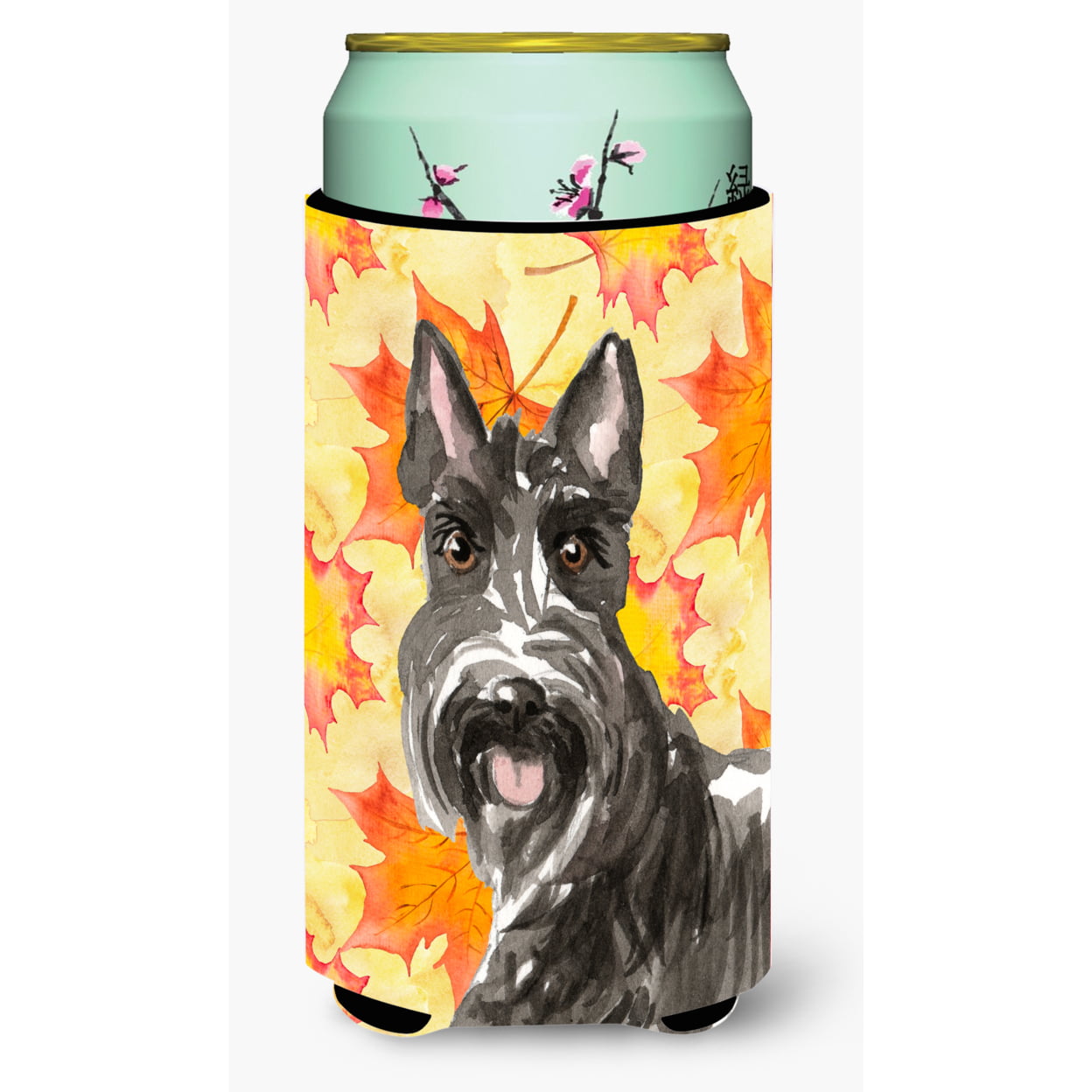 Picture of Carolines Treasures CK1828TBC Fall Leaves Scottish Terrier Tall Boy Beverage Insulator Hugger