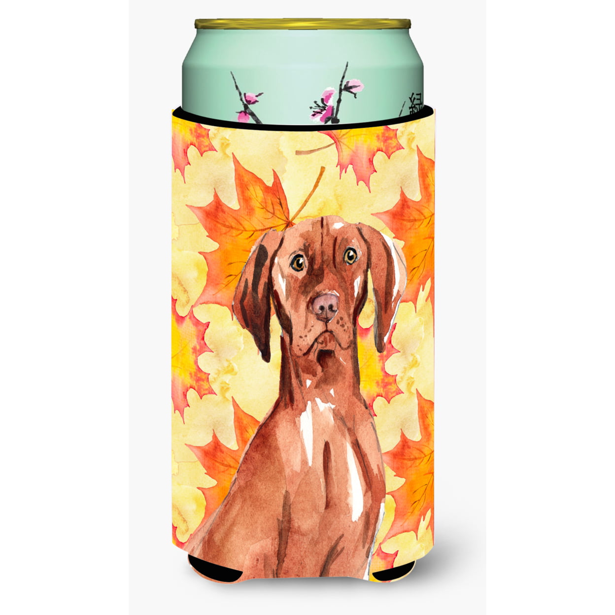 Fall Leaves Vizsla Tall Boy Beverage Insulator Hugger