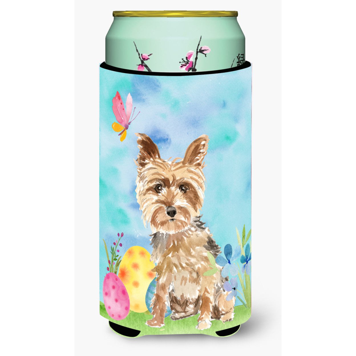 Easter Eggs Yorkie Yorkshire Terrier Tall Boy Beverage Insulator Hugger