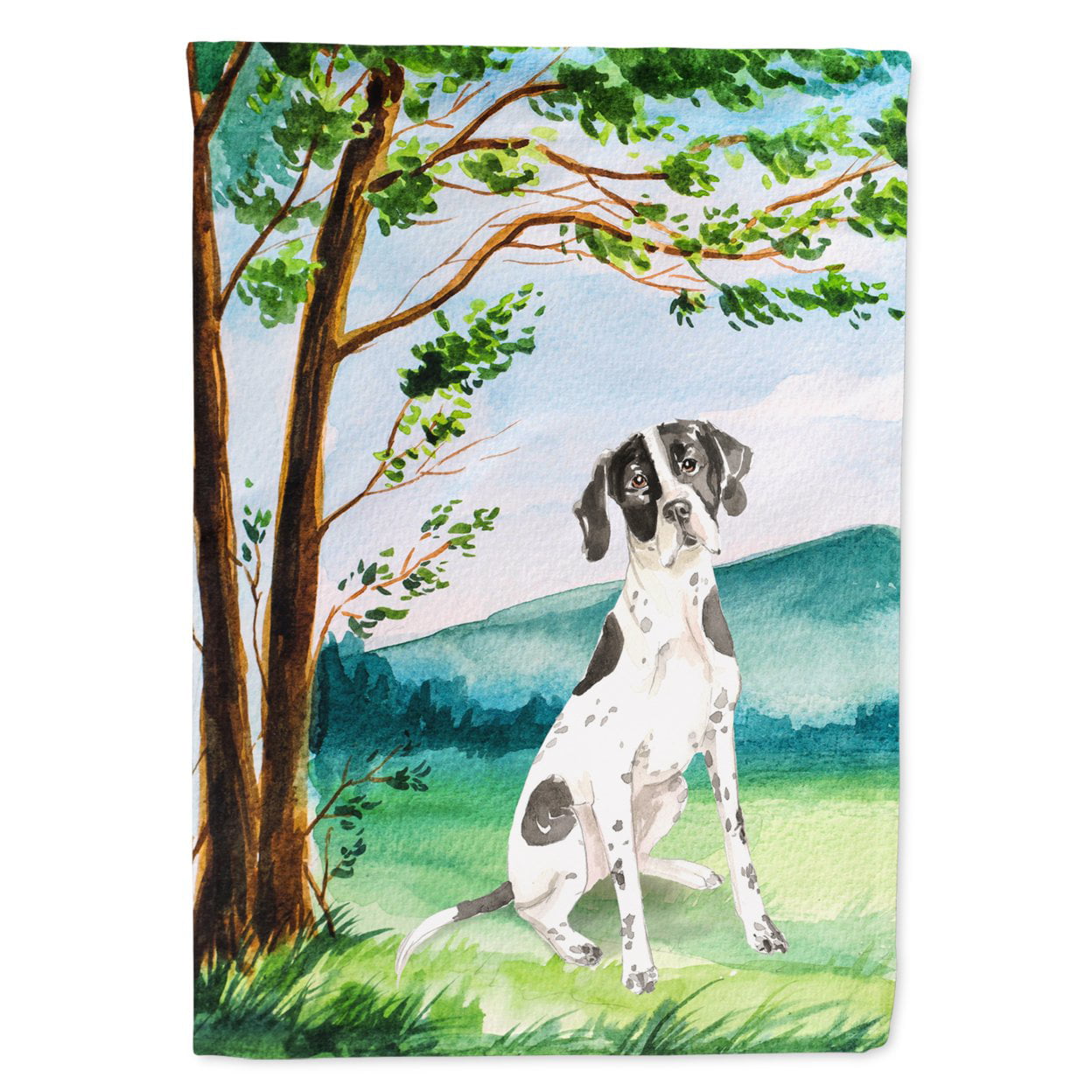 CK2574GF Under the Tree English Pointer Garden Size Flag