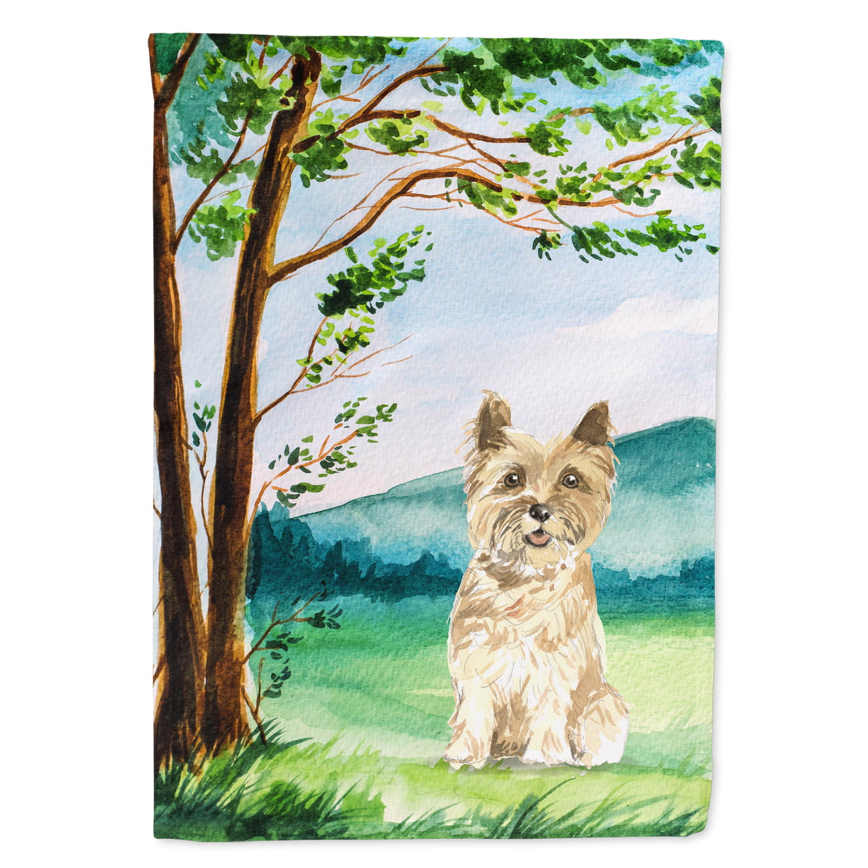 Under the Tree Cairn Terrier Garden Size Flag