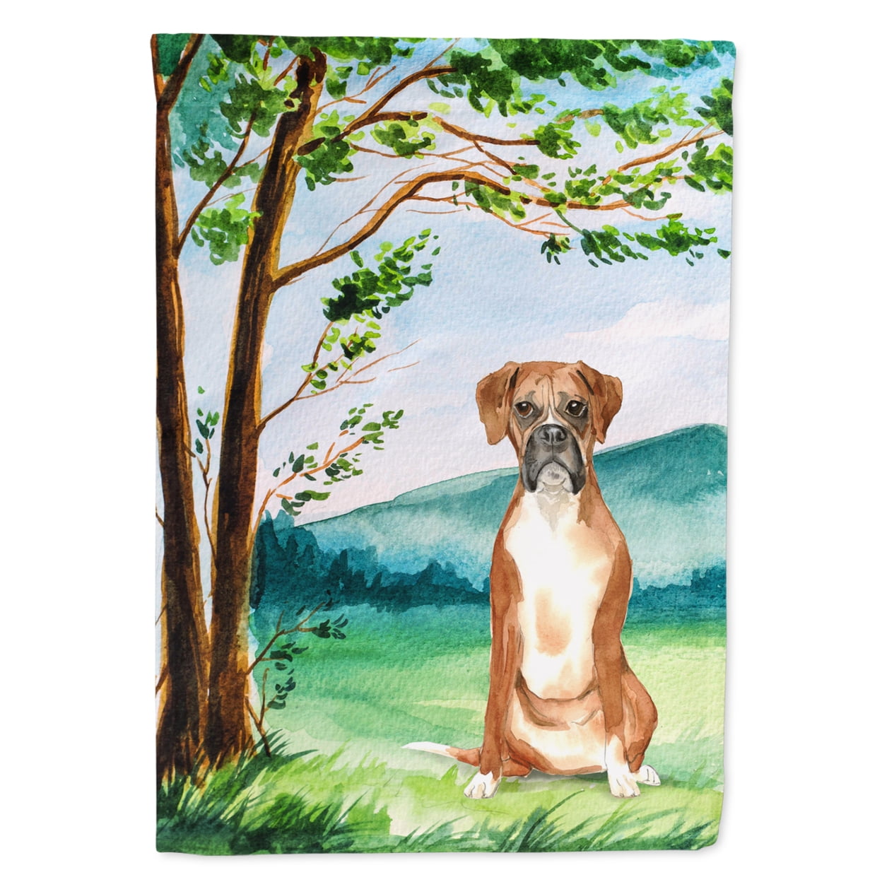 CK2578GF Under the Tree Boxer Garden Size Flag