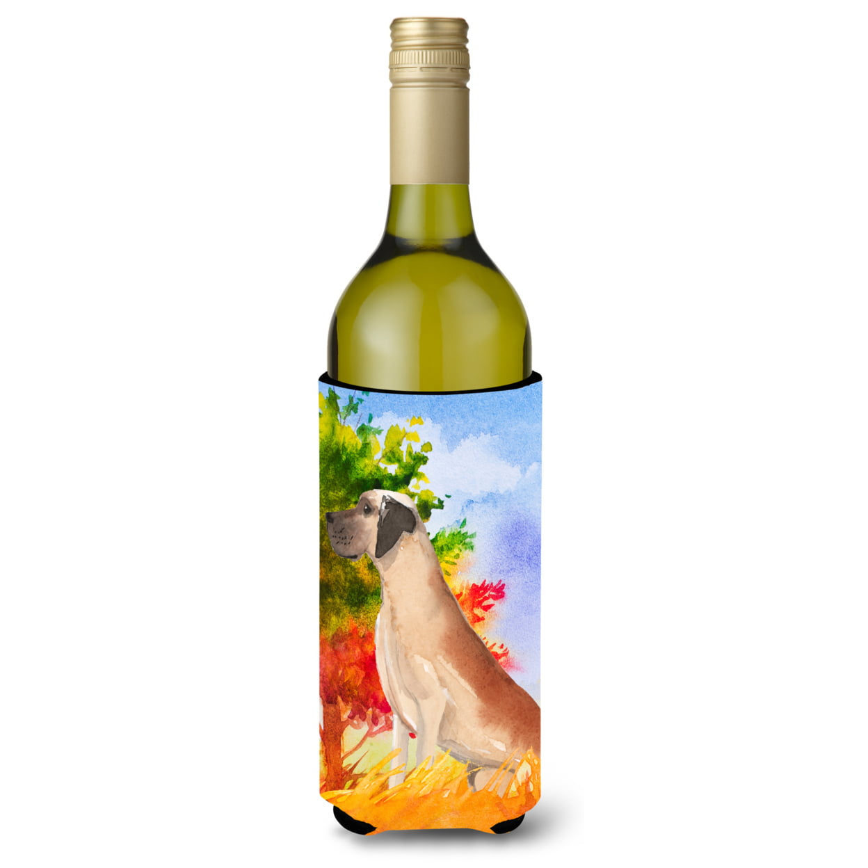 Picture of Carolines Treasures CK1941LITERK Fall Great Dane Wine Bottle Beverage Insulator Hugger