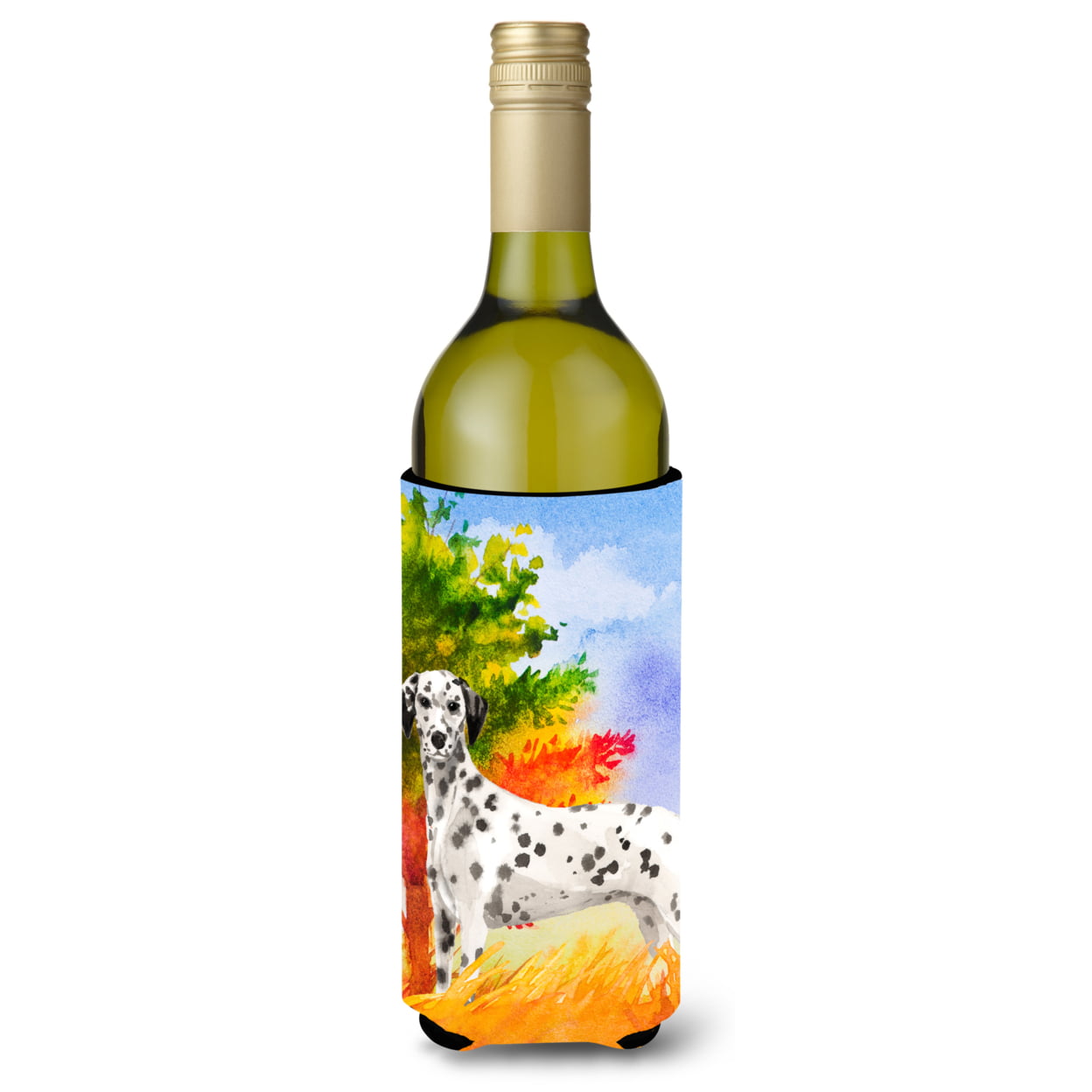 Picture of Carolines Treasures CK1945LITERK Fall Dalmatian Wine Bottle Beverage Insulator Hugger