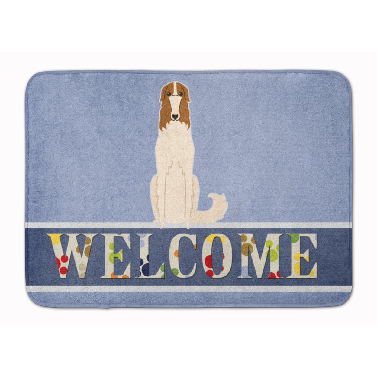 BB5604RUG Borzoi Welcome Machine Washable Memory Foam Mat