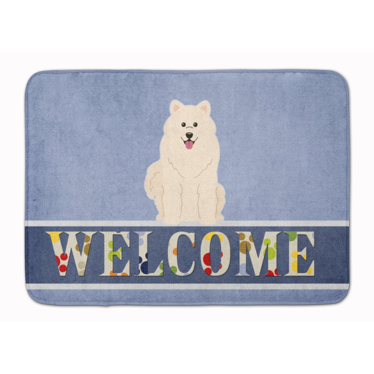 BB5611RUG Samoyed Welcome Machine Washable Memory Foam Mat
