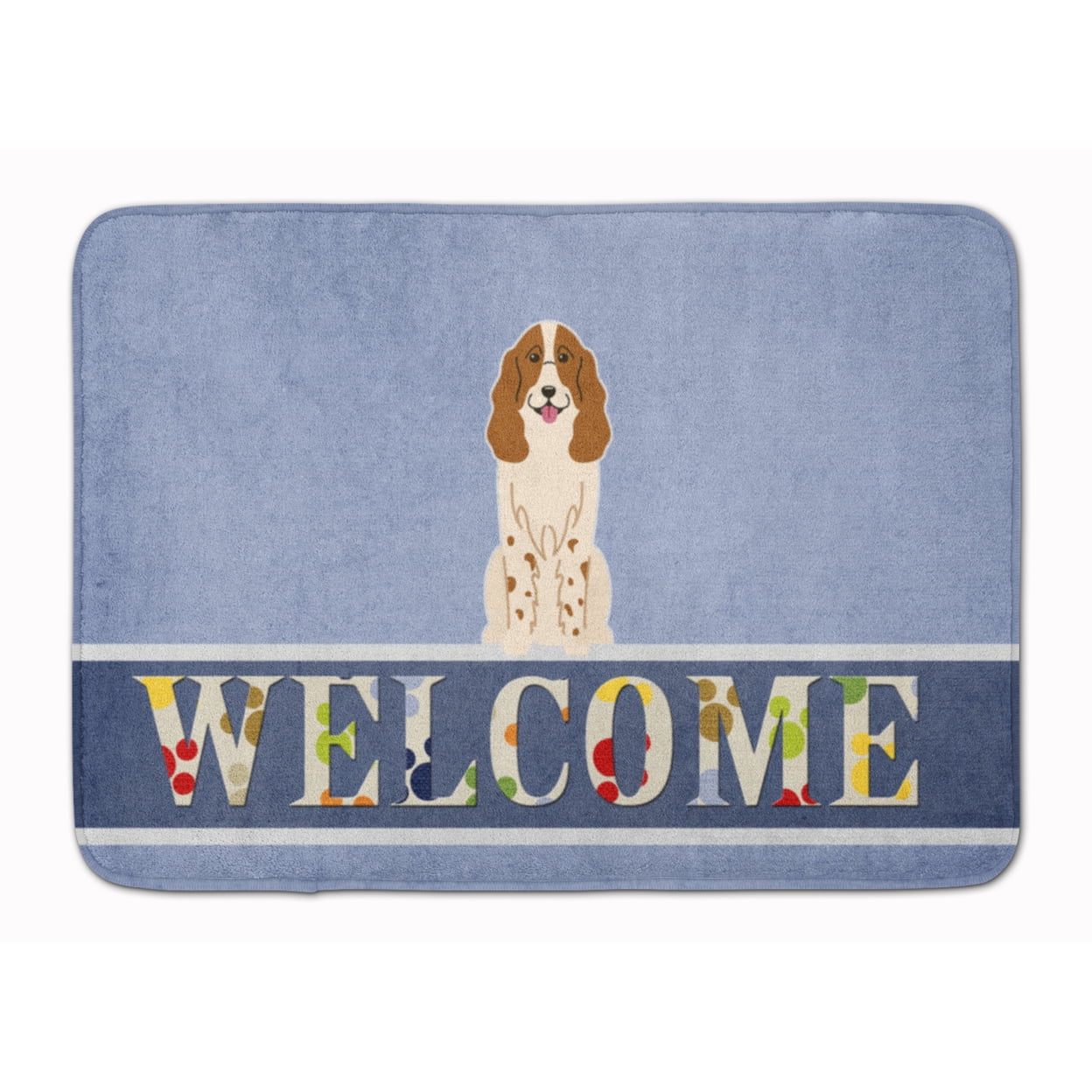 BB5612RUG Russian Spaniel Welcome Machine Washable Memory Foam Mat