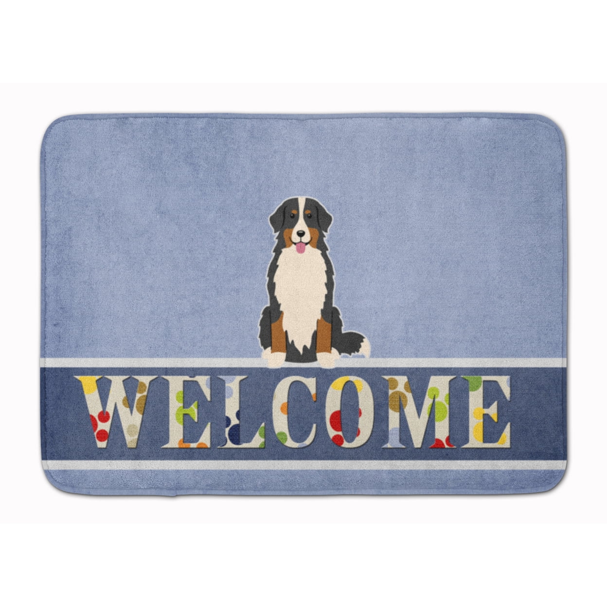 BB5617RUG Bernese Mountain Dog Welcome Machine Washable Memory Foam Mat