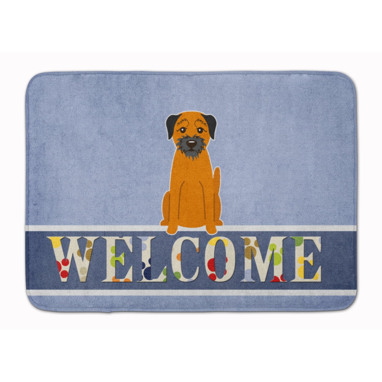 BB5620RUG Border Terrier Welcome Machine Washable Memory Foam Mat