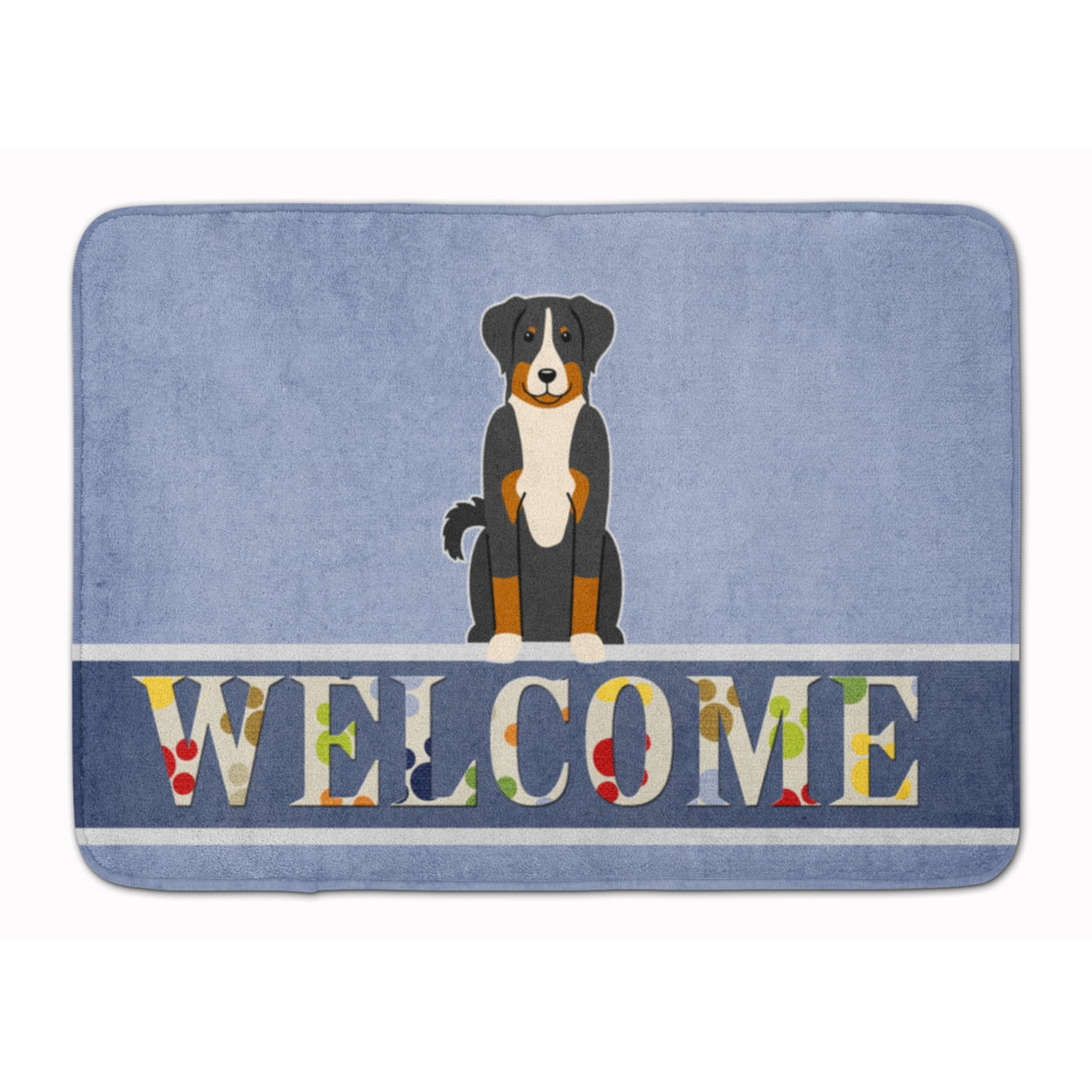 Appenzeller Sennenhund Welcome Machine Washable Memory Foam Mat