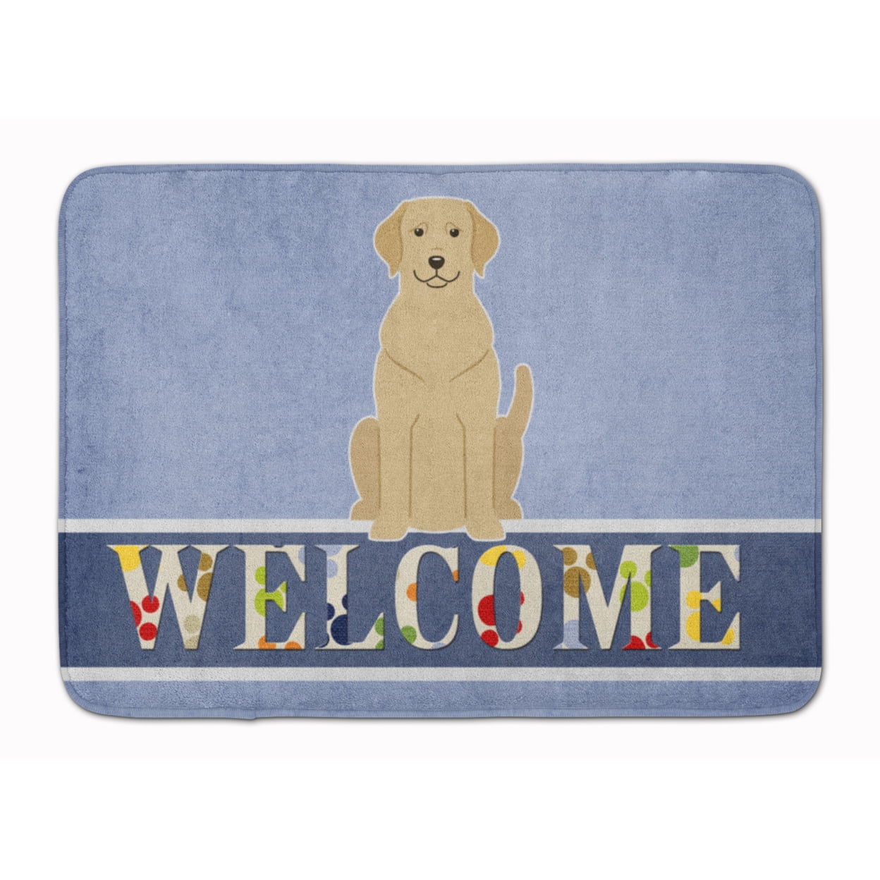 BB5636RUG Yellow Labrador Welcome Machine Washable Memory Foam Mat