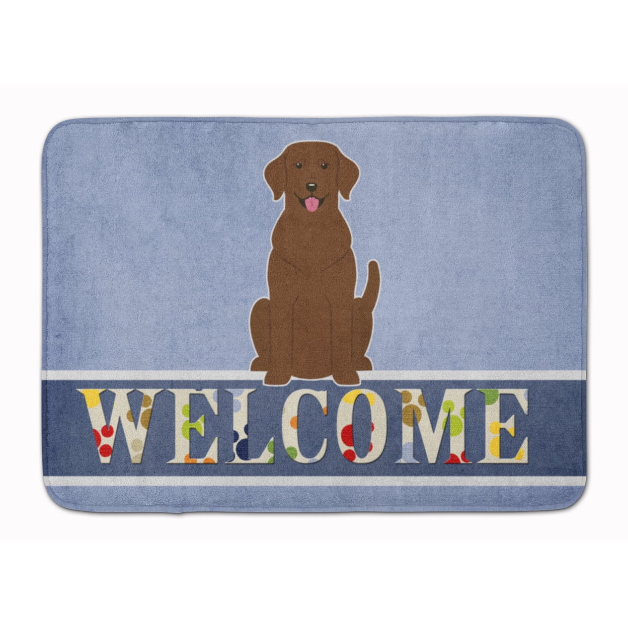 BB5637RUG Chocolate Labrador Welcome Machine Washable Memory Foam Mat