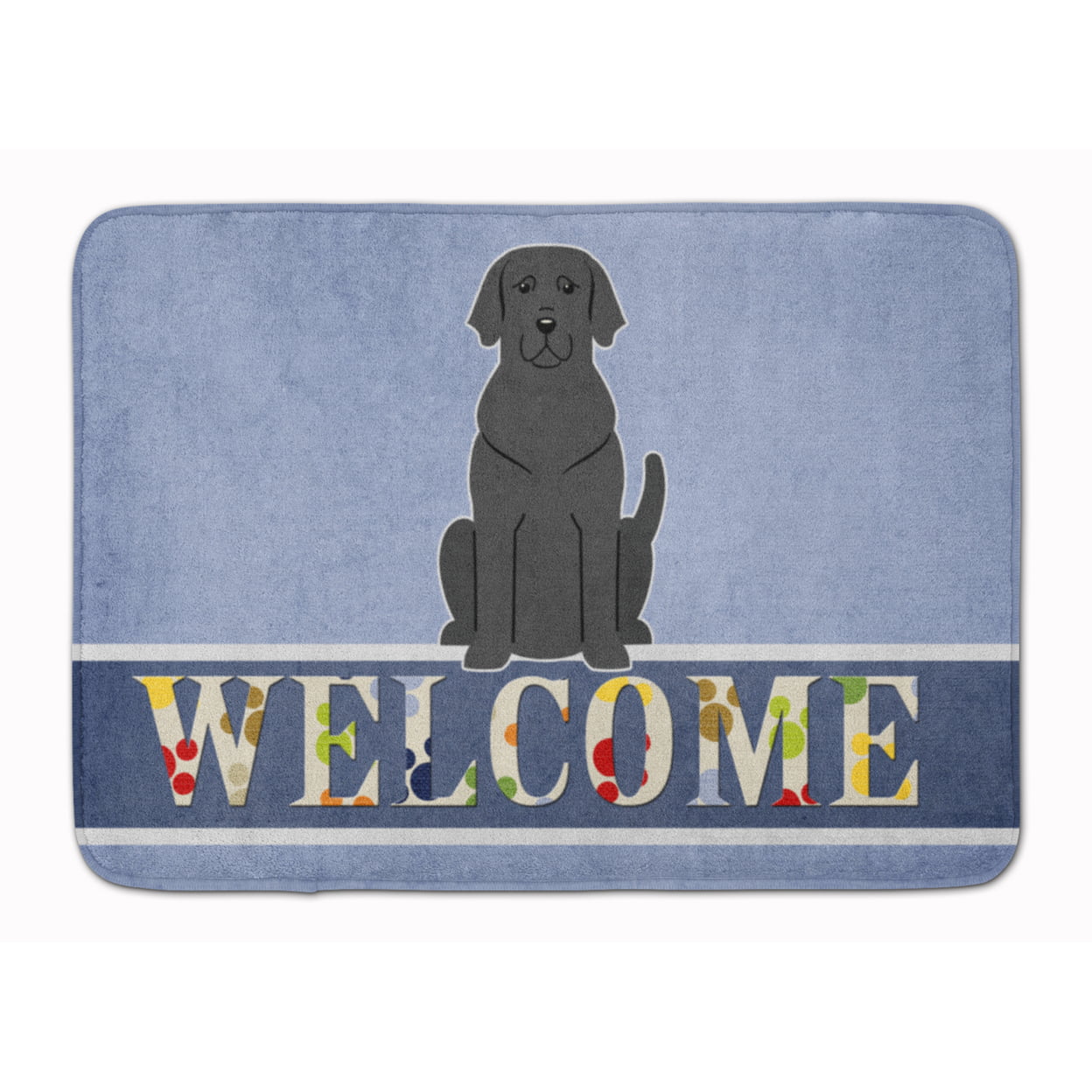 BB5638RUG Black Labrador Welcome Machine Washable Memory Foam Mat