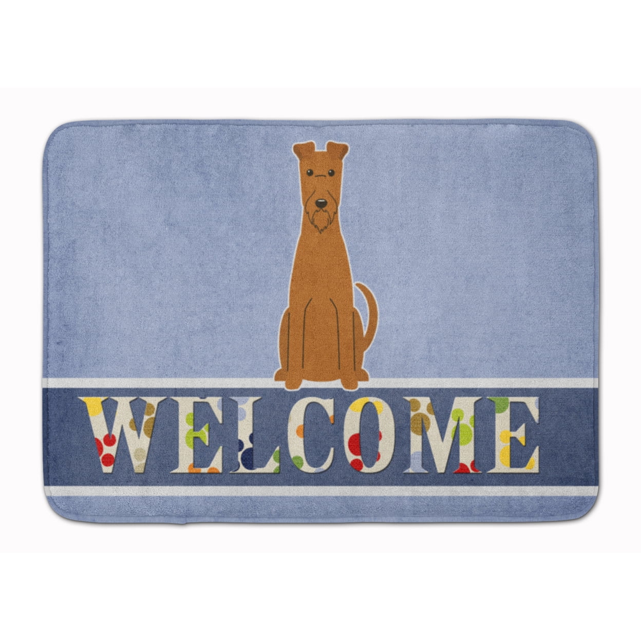 BB5643RUG Irish Terrier Welcome Machine Washable Memory Foam Mat