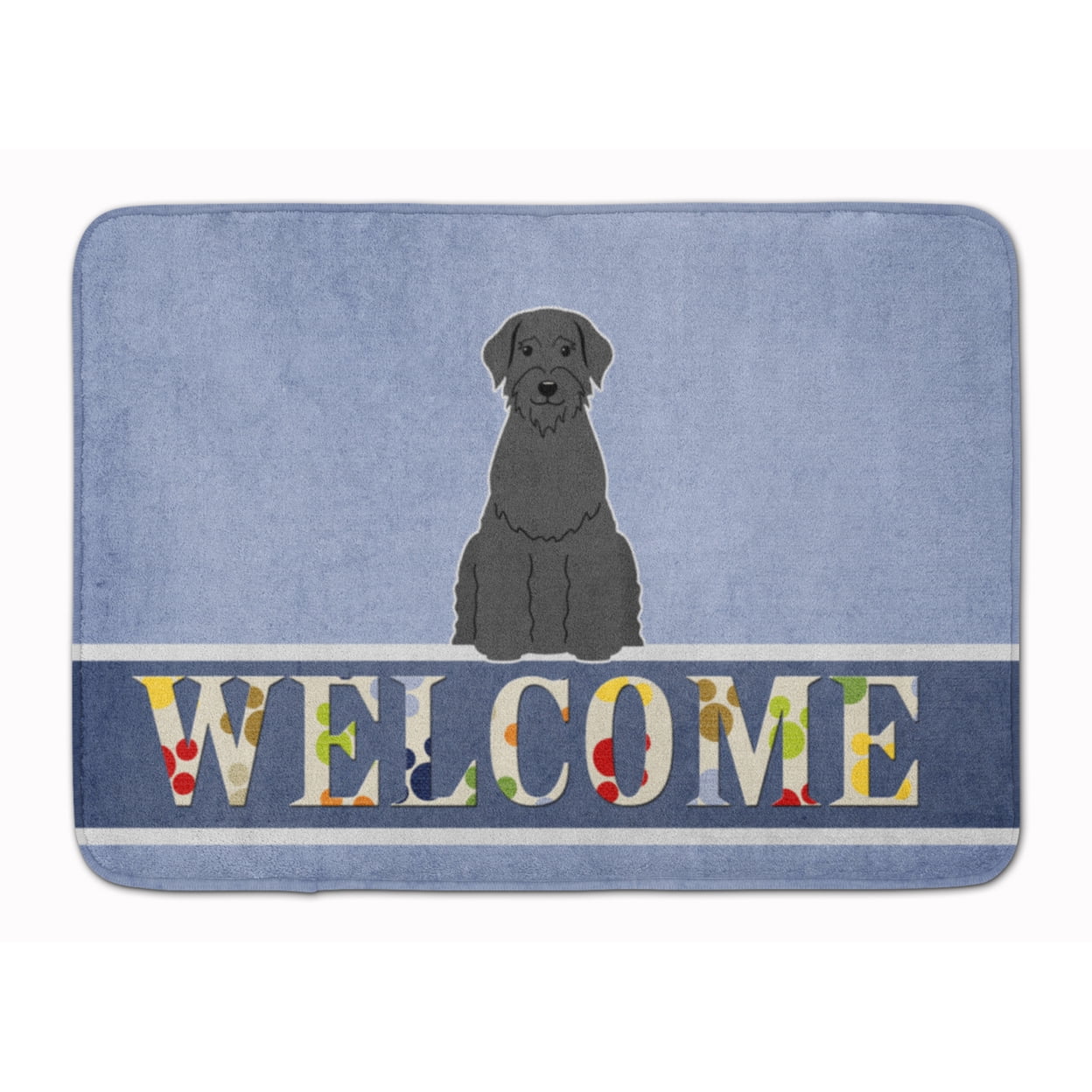 BB5647RUG Giant Schnauzer Welcome Machine Washable Memory Foam Mat