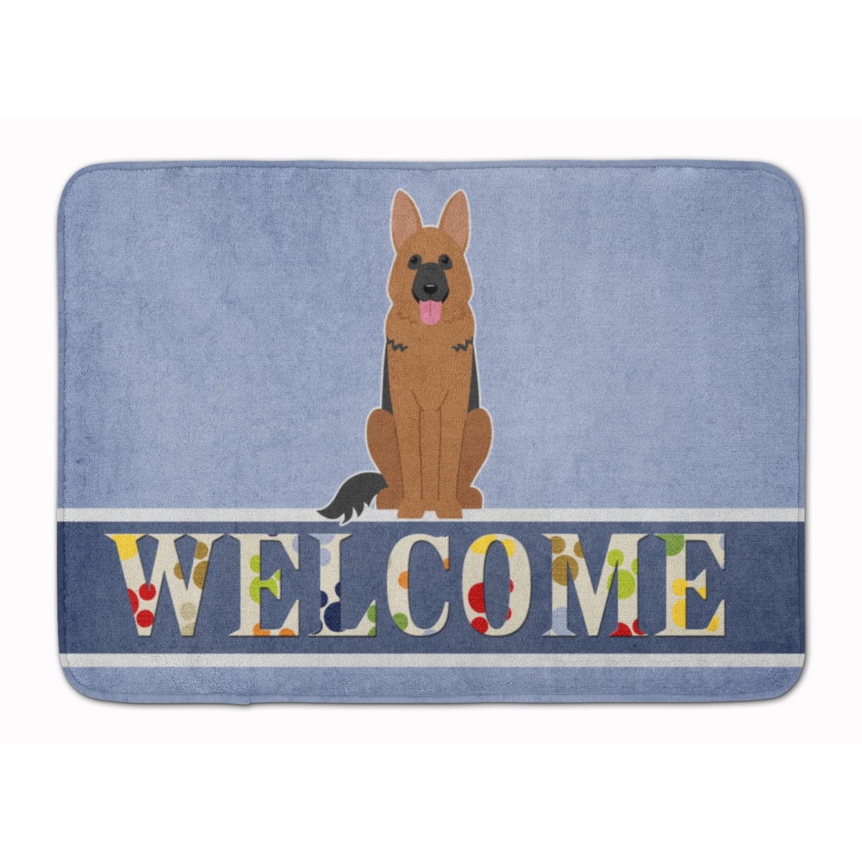 BB5648RUG German Shepherd Welcome Machine Washable Memory Foam Mat