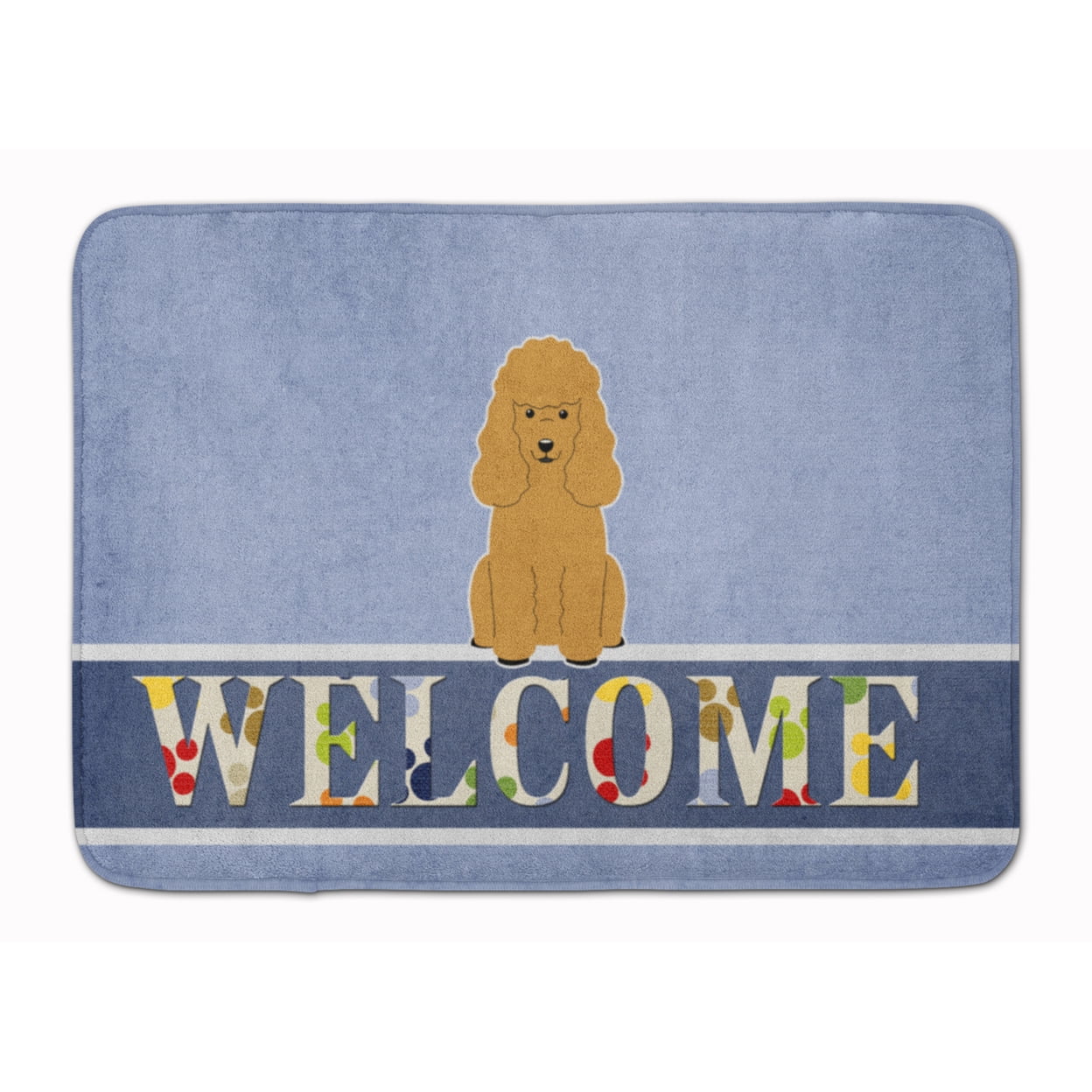 BB5650RUG Poodle Tan Welcome Machine Washable Memory Foam Mat