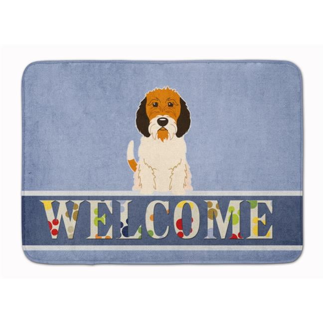 Petit Basset Griffon Veenden Welcome Machine Washable Memory Foam Mat