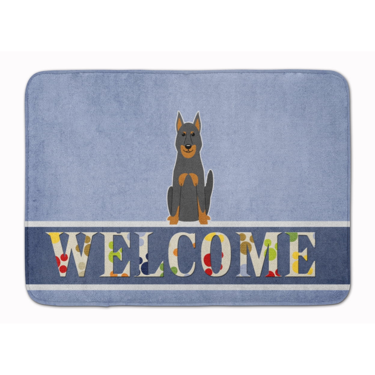 BB5661RUG Beauce Shepherd Dog Welcome Machine Washable Memory Foam Mat