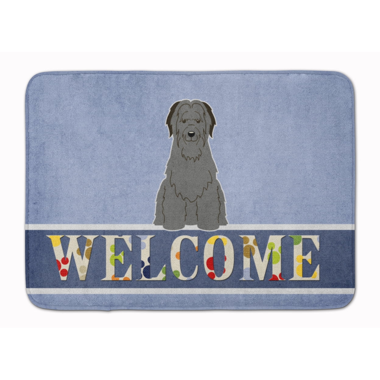 BB5662RUG Briard Black Welcome Machine Washable Memory Foam Mat