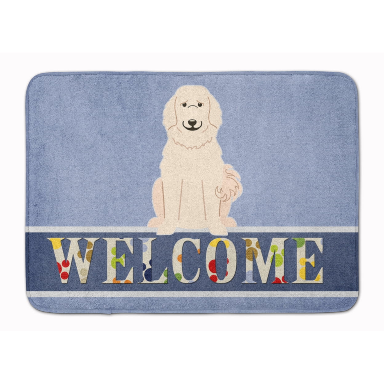 BB5664RUG Great Pyrenese Welcome Machine Washable Memory Foam Mat