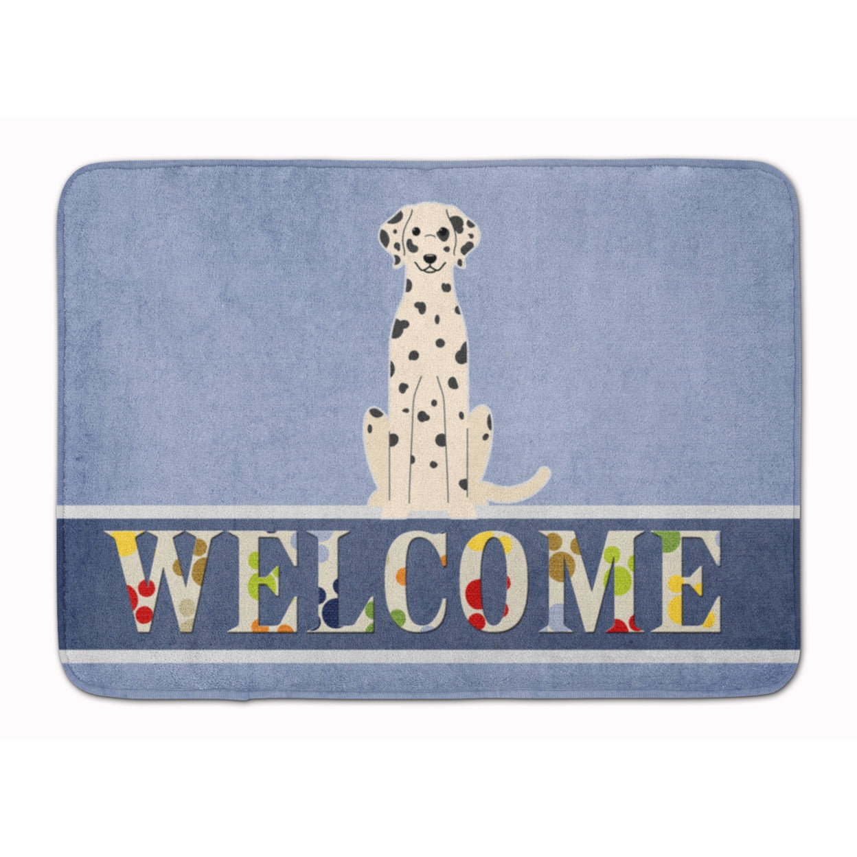 BB5678RUG Dalmatian Welcome Machine Washable Memory Foam Mat
