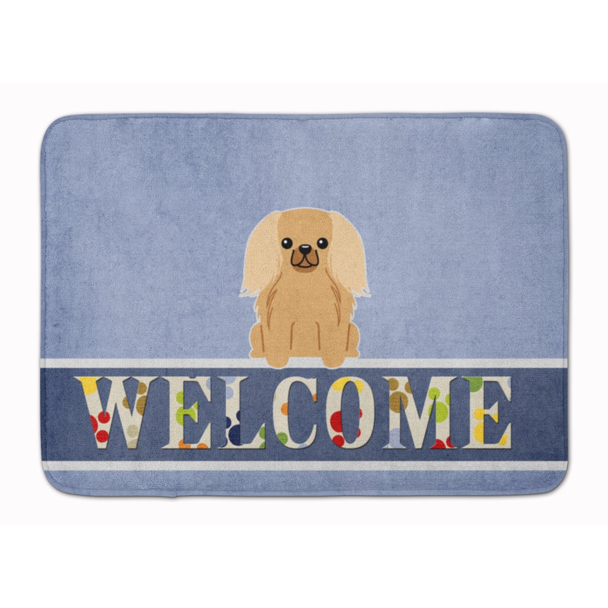 BB5685RUG Pekingnese Fawn Sable Welcome Machine Washable Memory Foam Mat