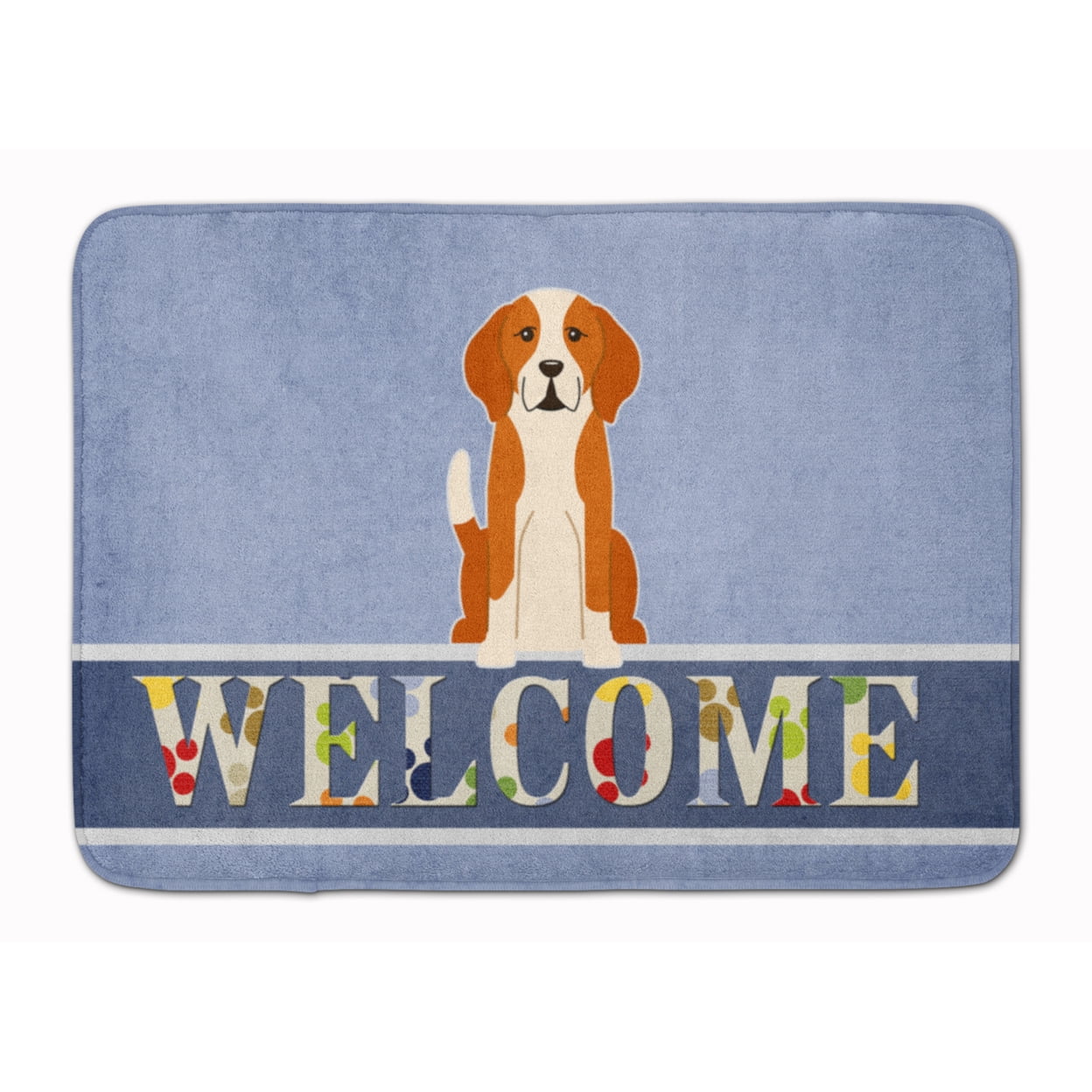 BB5691RUG English Foxhound Welcome Machine Washable Memory Foam Mat