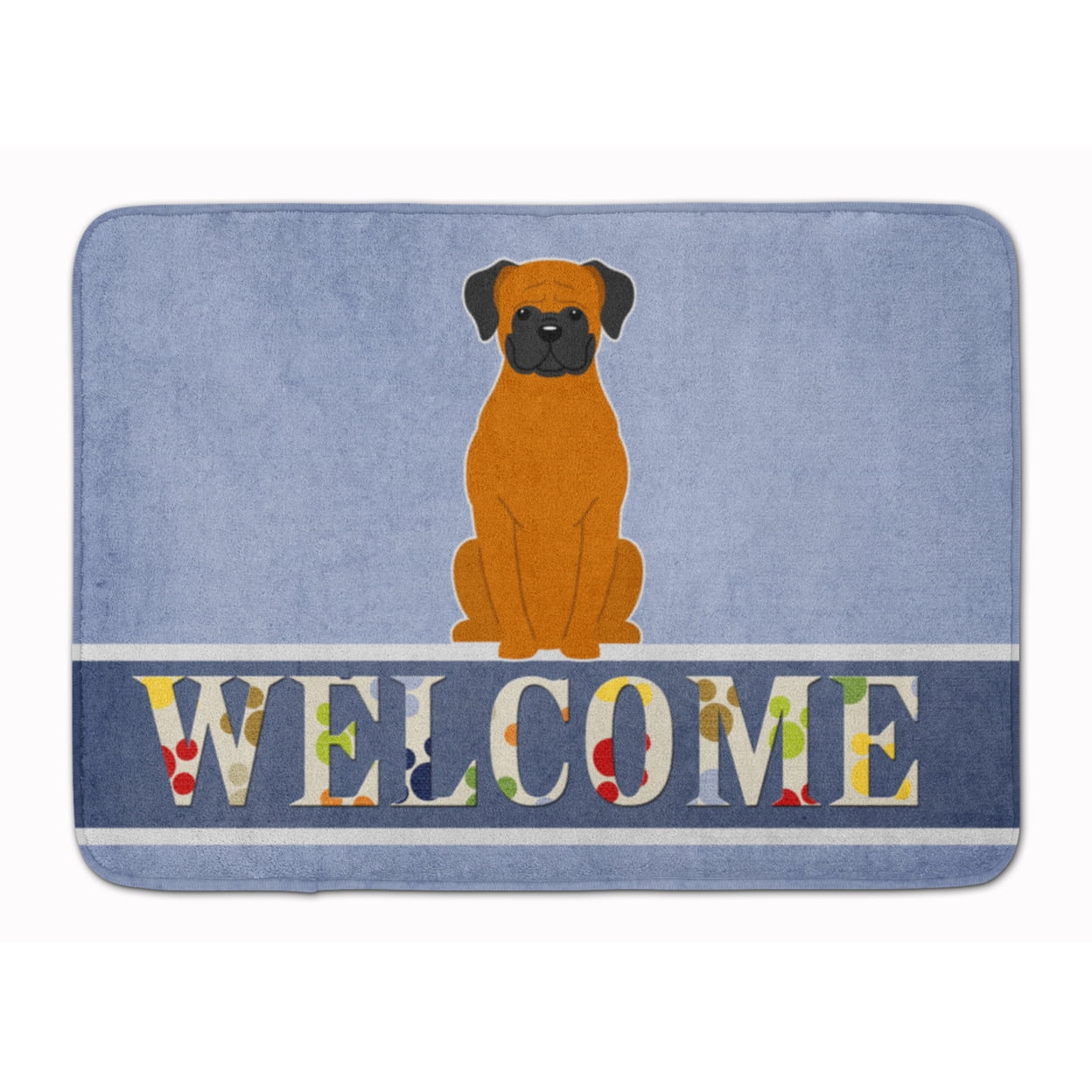 BB5696RUG Fawn Boxer Welcome Machine Washable Memory Foam Mat