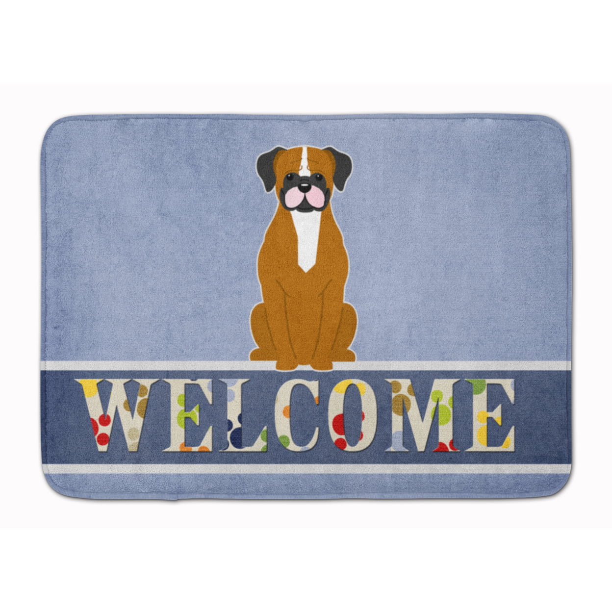 BB5697RUG Flashy Fawn Boxer Welcome Machine Washable Memory Foam Mat