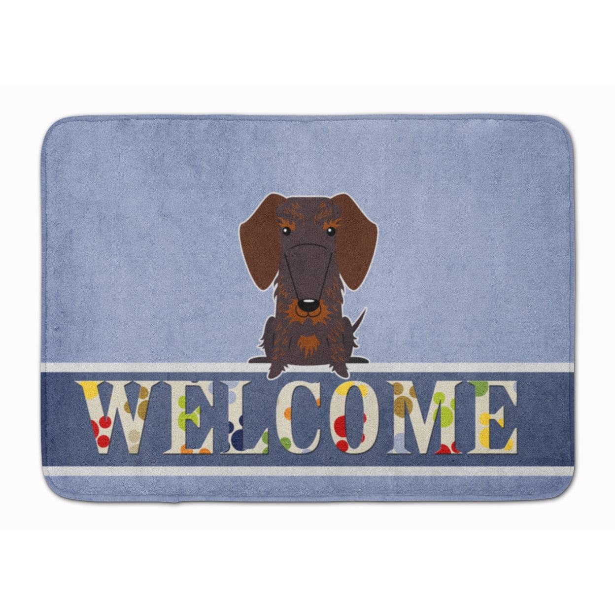 BB5710RUG Wire Haired Dachshund Chocolate Welcome Machine Washable Memory Foam Mat