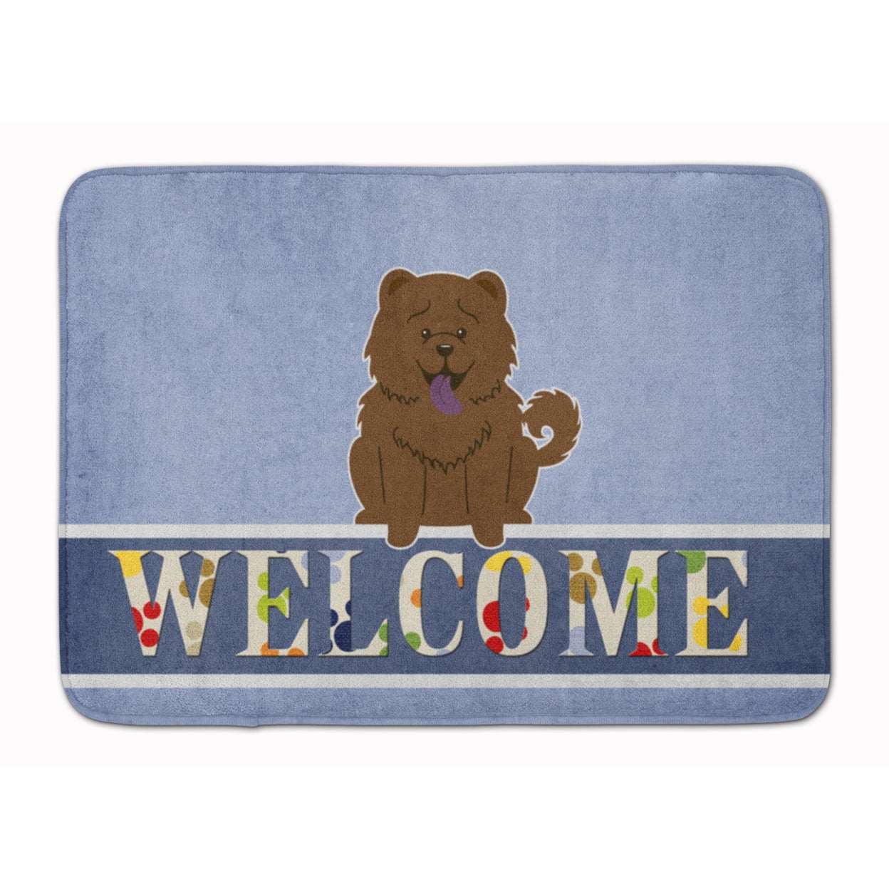BB5722RUG Chow Chow Chocolate Welcome Machine Washable Memory Foam Mat