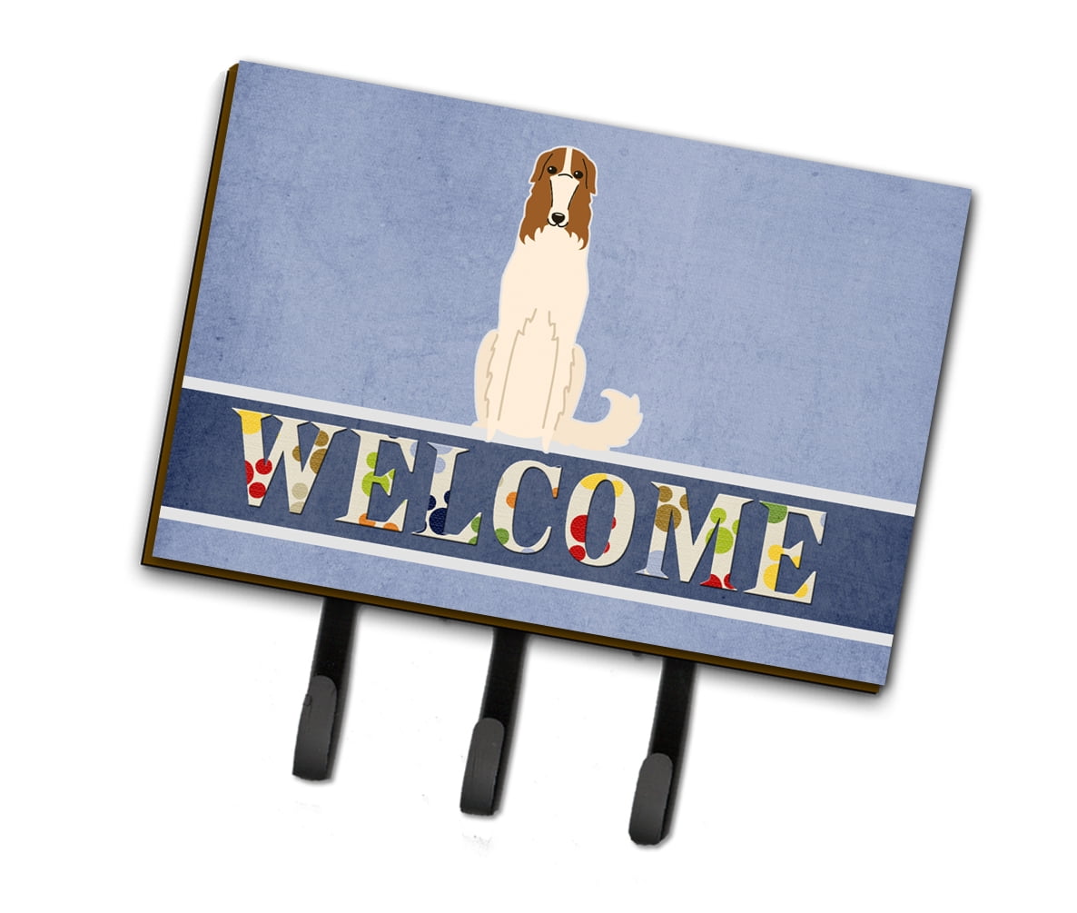 BB5604TH68 Borzoi Welcome Leash or Key Holder