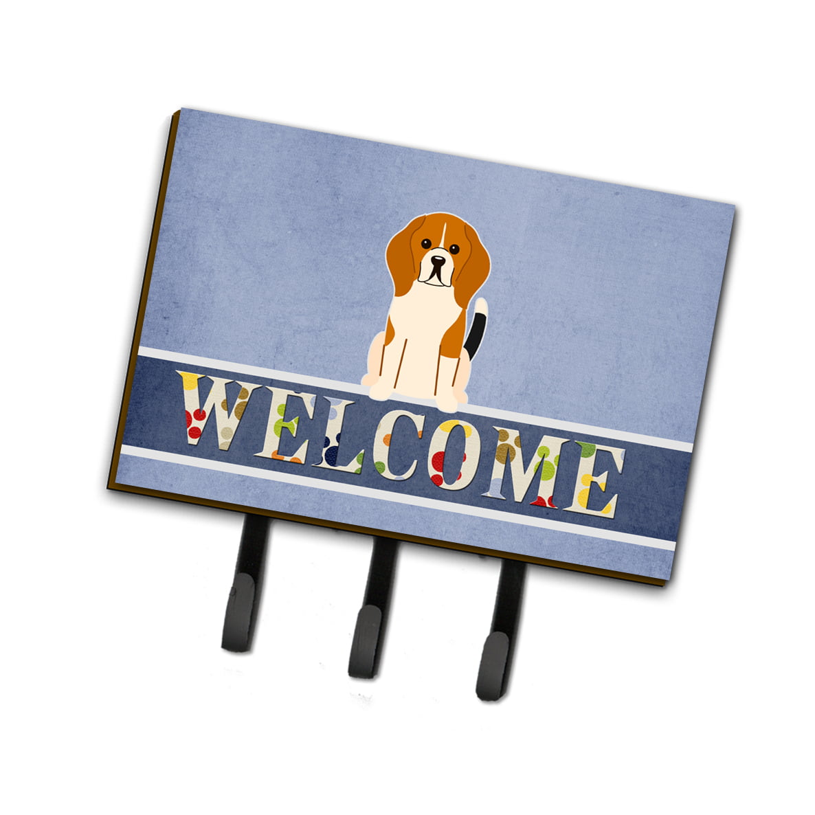 BB5621TH68 Beagle Tricolor Welcome Leash or Key Holder