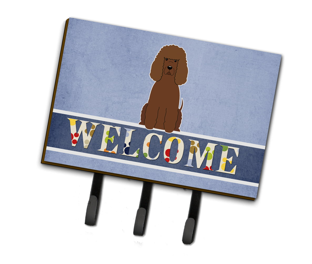 BB5644TH68 Irish Water Spaniel Welcome Leash or Key Holder