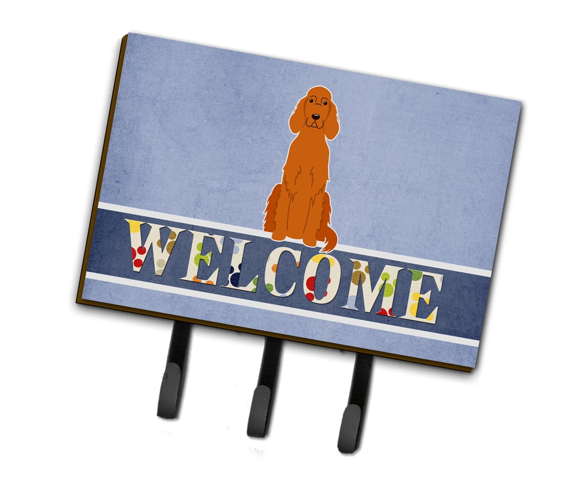BB5645TH68 Irish Setter Welcome Leash or Key Holder