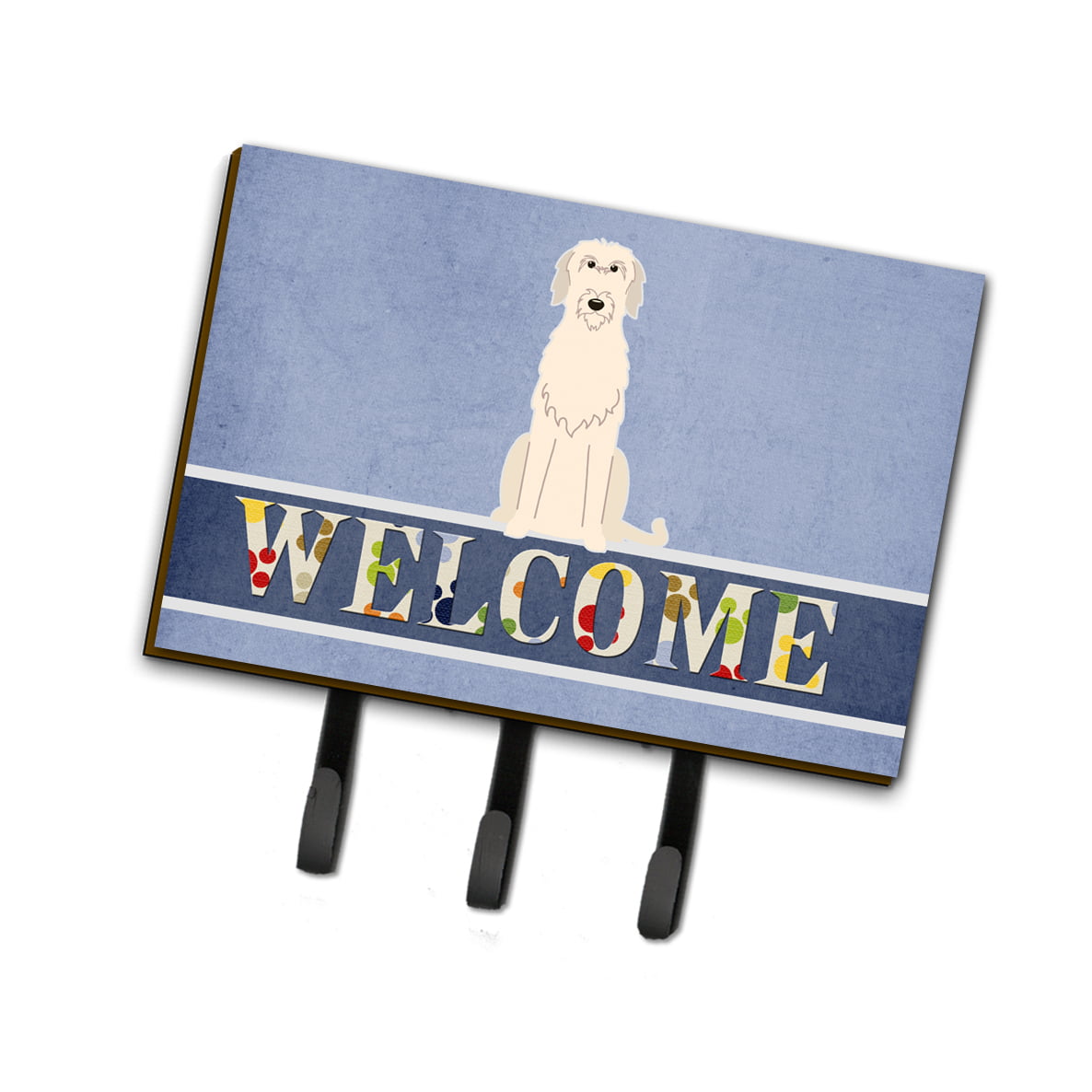BB5646TH68 Irish Wolfhound Welcome Leash or Key Holder