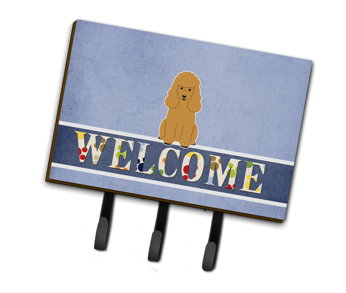 BB5650TH68 Poodle Tan Welcome Leash or Key Holder