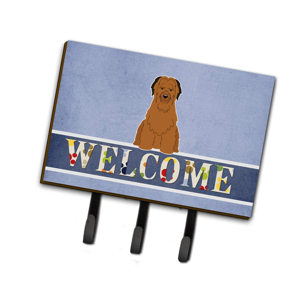 BB5663TH68 Briard Brown Welcome Leash or Key Holder