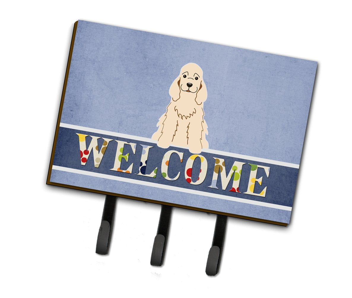 BB5675TH68 Cocker Spaniel Buff Welcome Leash or Key Holder