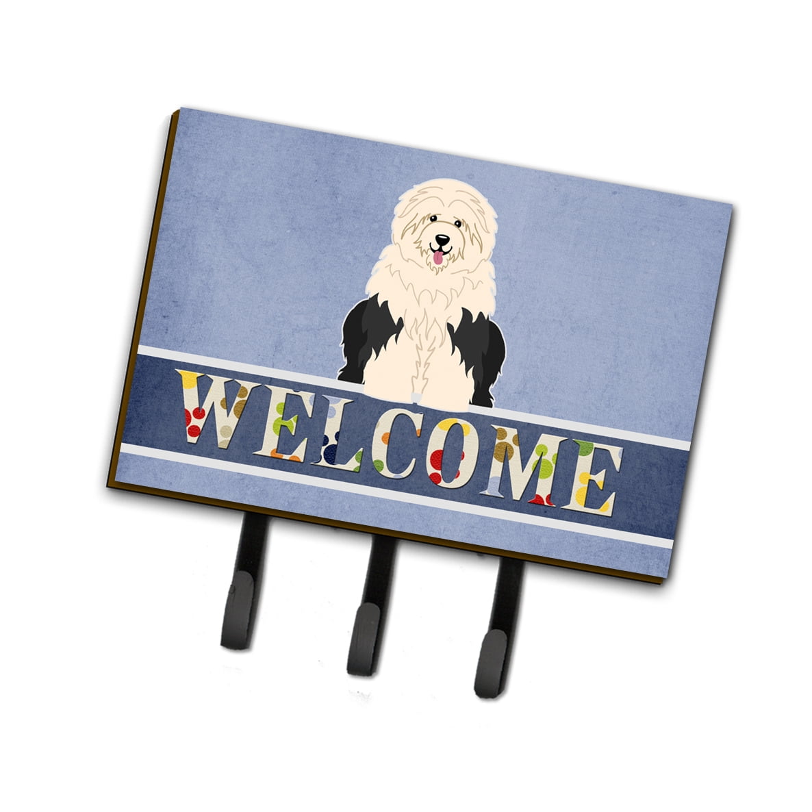 BB5677TH68 Old English Sheepdog Welcome Leash or Key Holder