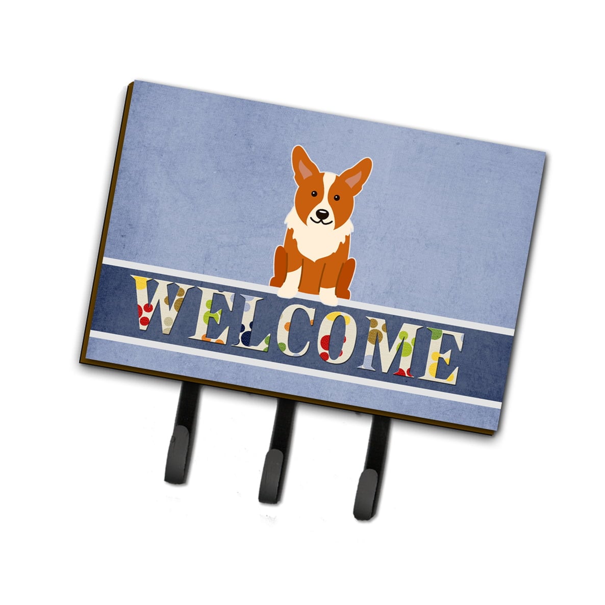 BB5681TH68 Corgi Welcome Leash or Key Holder