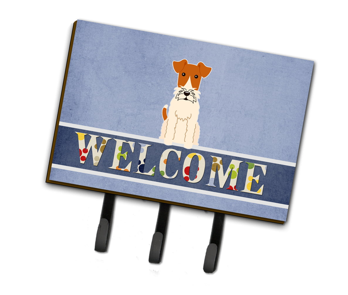 BB5682TH68 Wire Fox Terrier Welcome Leash or Key Holder