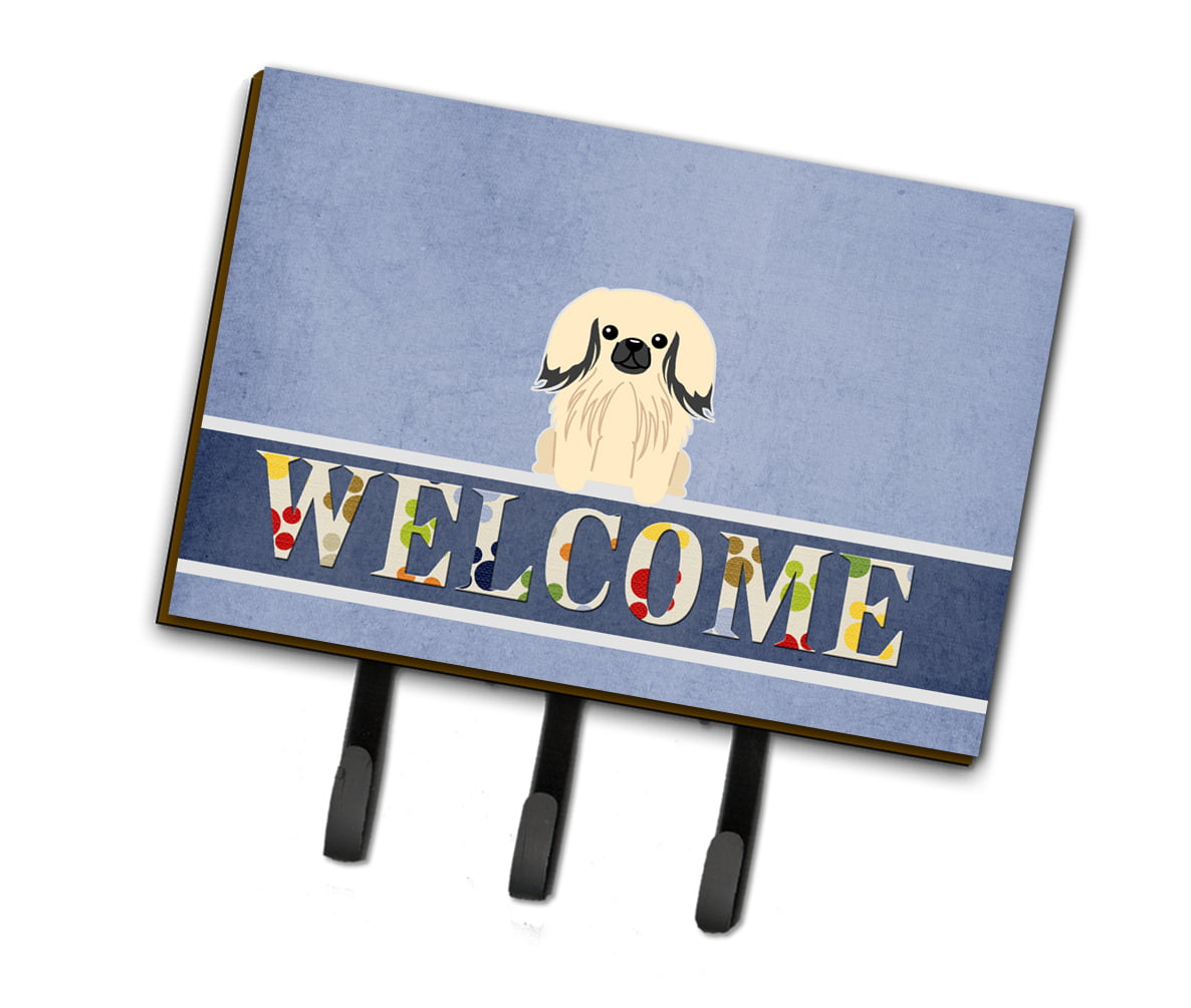 BB5687TH68 Pekingnese Cream Welcome Leash or Key Holder