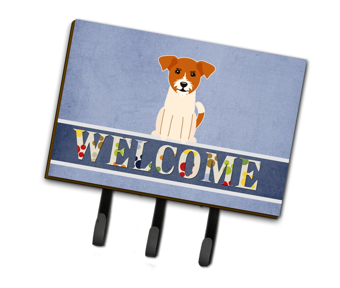 Jack Russell Terrier Welcome Leash or Key Holder
