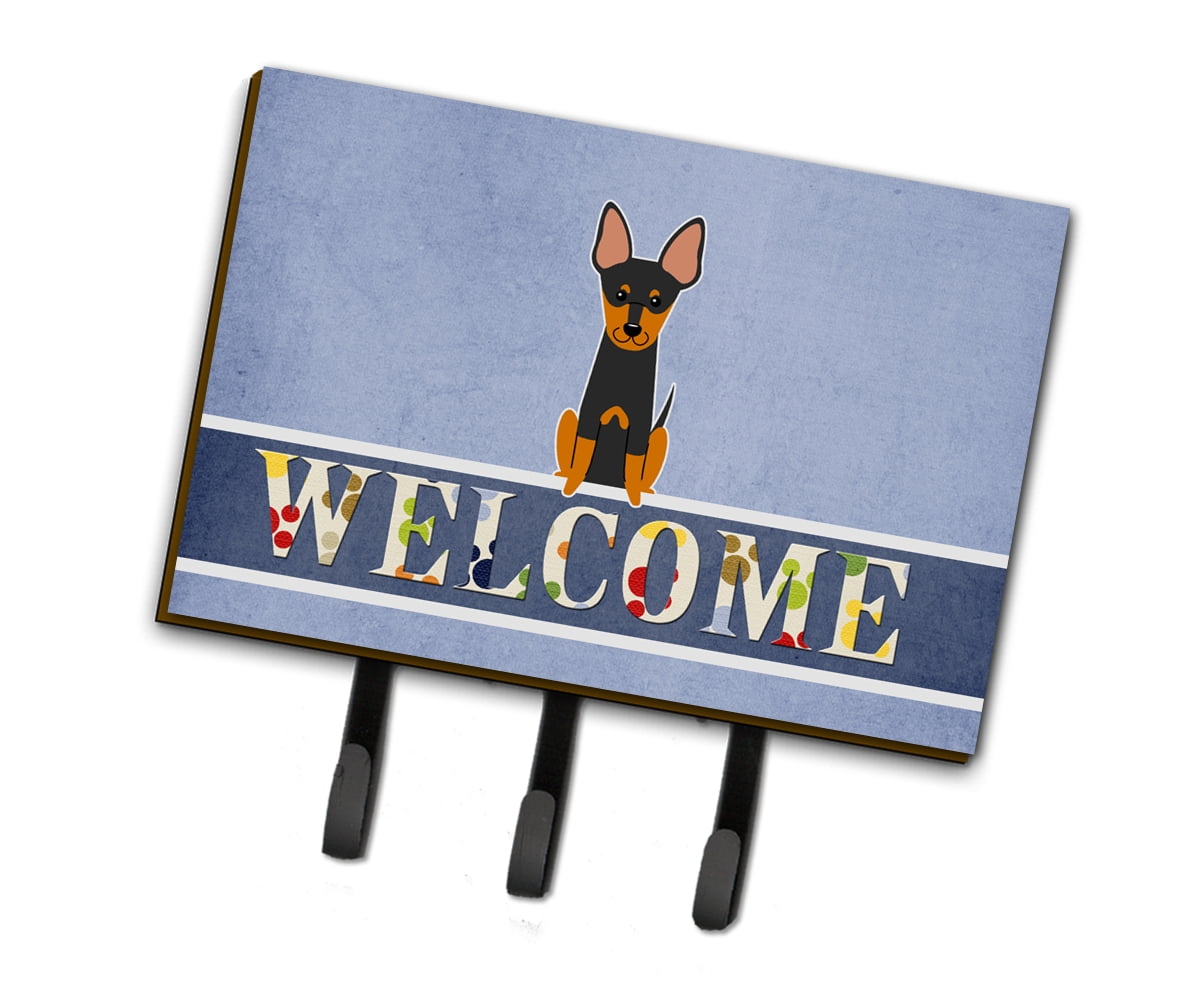 BB5690TH68 English Toy Terrier Welcome Leash or Key Holder