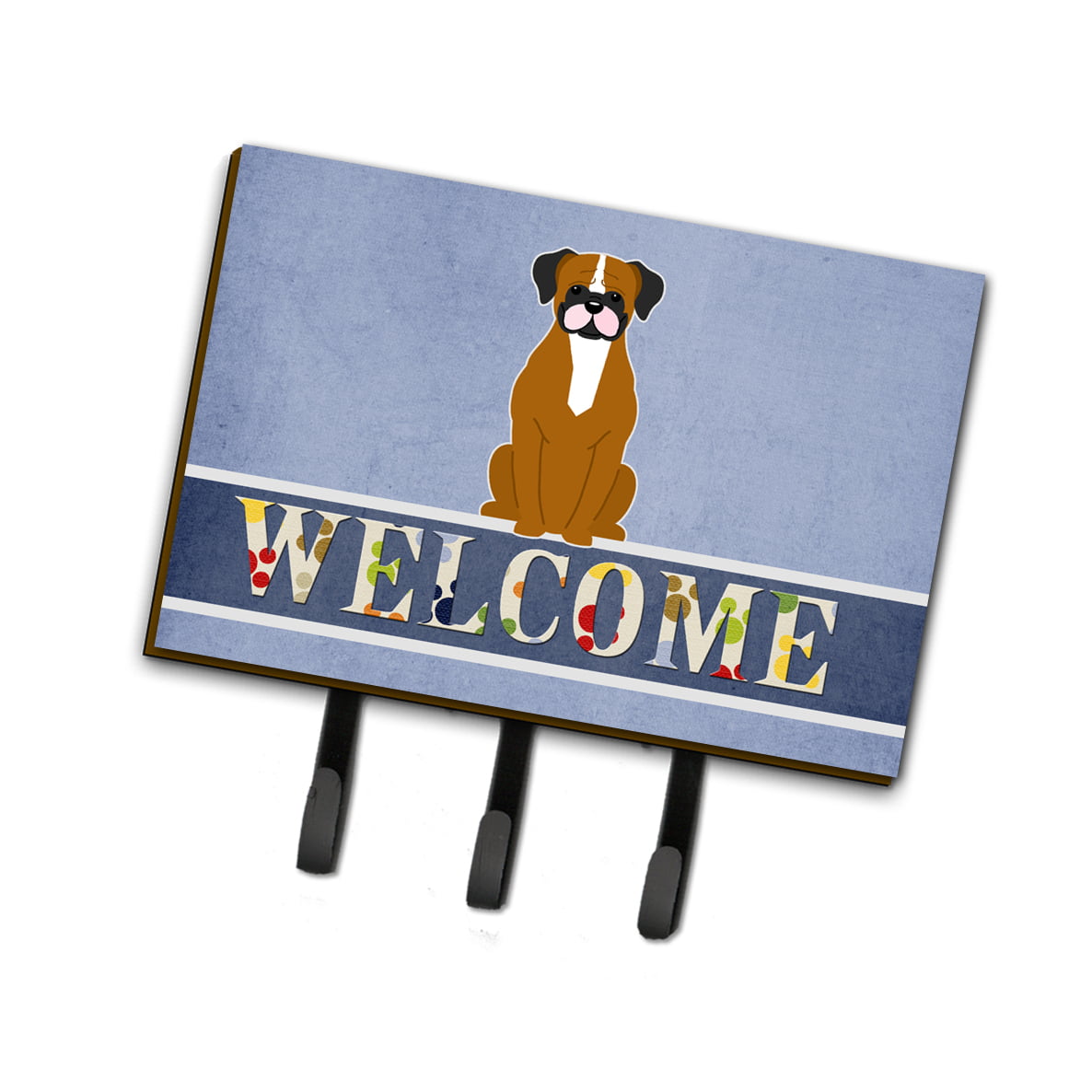 BB5697TH68 Flashy Fawn Boxer Welcome Leash or Key Holder