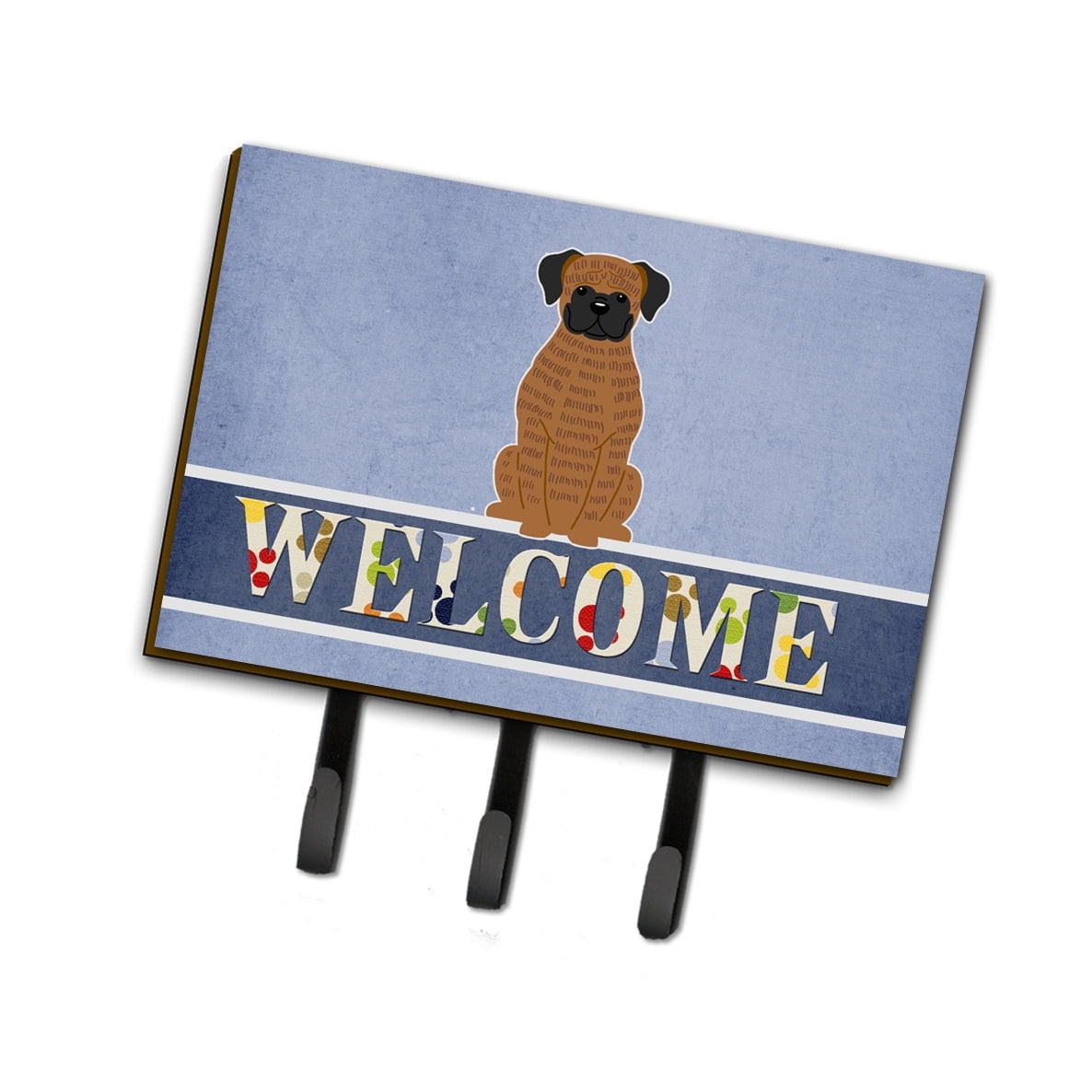 BB5698TH68 Brindle Boxer Welcome Leash or Key Holder