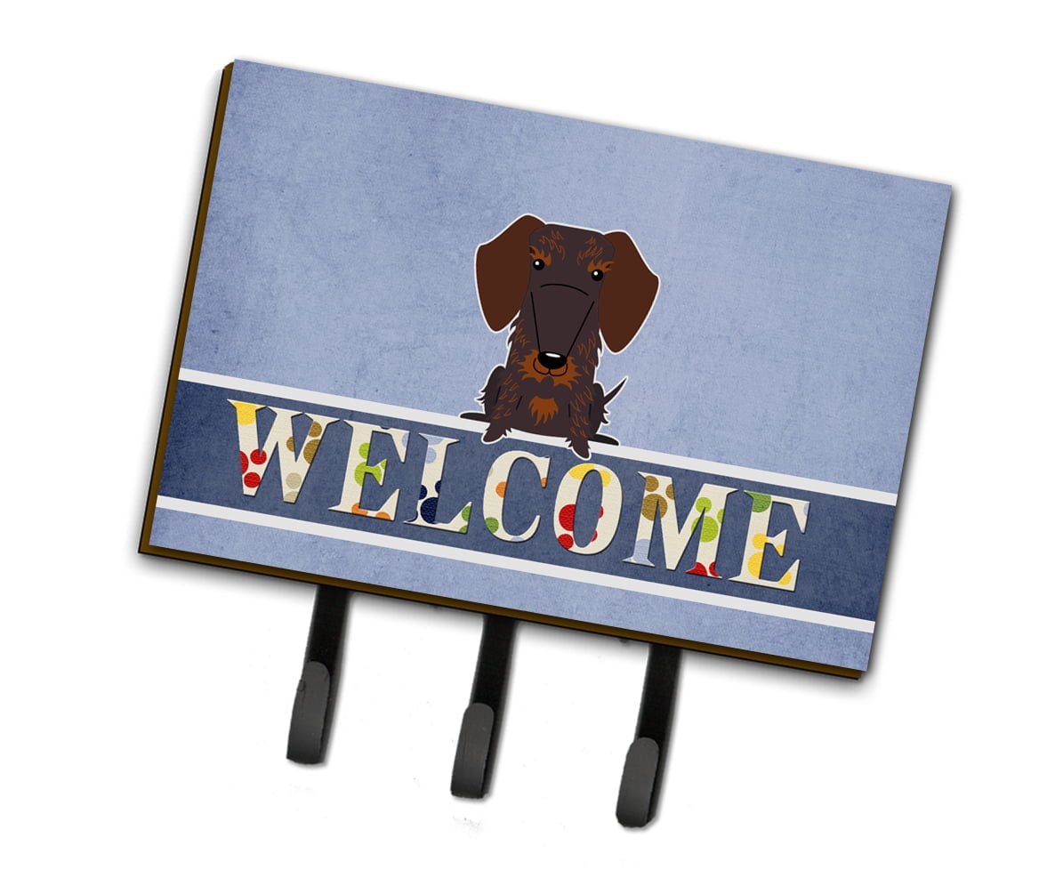 BB5710TH68 Wire Haired Dachshund Chocolate Welcome Leash or Key Holder