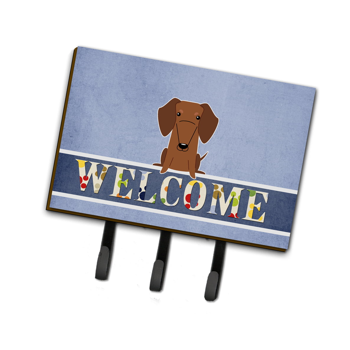 Dachshund Red Brown Welcome Leash or Key Holder